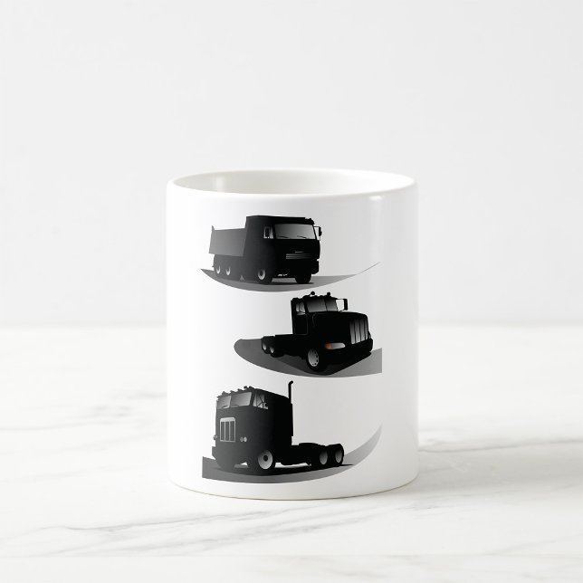 Rustic Three Black Trucks Vintage Truck Design  Coffee Mug (Creator Uploaded)