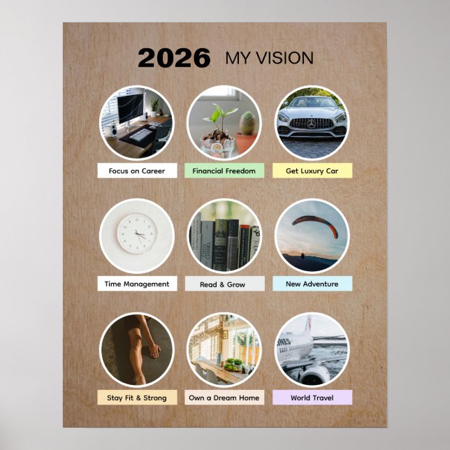 Rustic Timber 2026 Manifestation Poster (Front)