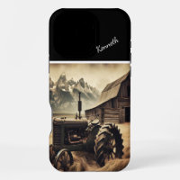 Rustic Tractor in Mountain Valley