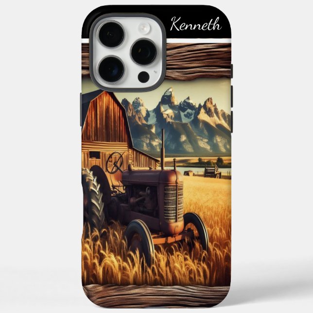 Rustic Tractor In The Mountains Case-Mate iPhone Case (Back)