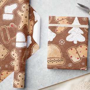 Rustic Traditional Christmas Gingerbread Delight, Wrapping Paper