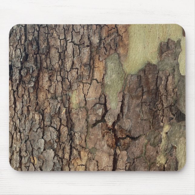 Rustic tree bark, outdoor natural pattern  mouse mat (Front)