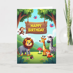 Rustic Tree Birthday Card