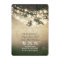 Rustic tree branches & string lights save the date