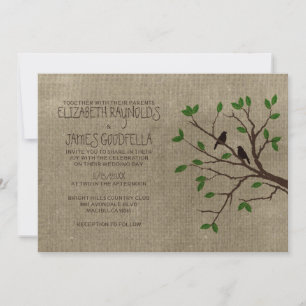Rustic Tree Branches Wedding Invitations