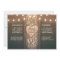 rustic tree heart and string lights wedding invite