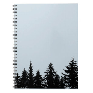 Rustic Tree Line Silhouette Notebook