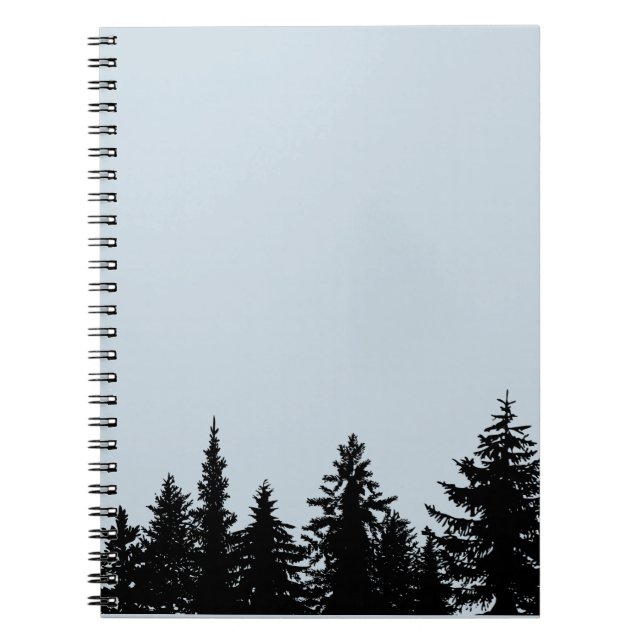Rustic Tree Line Silhouette Notebook (Front)