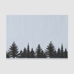 Rustic Tree Line Silhouette Tissue Paper