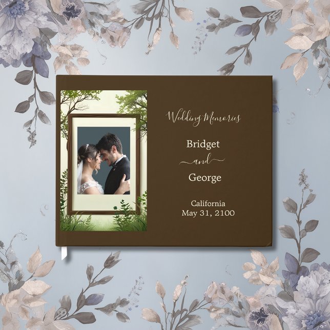 rustic tree photo frame wedding guest book (Creator Uploaded)