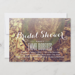 Rustic Tree Ring Bridal Shower Invitation