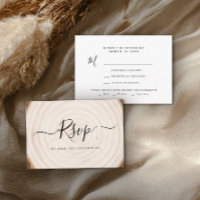 Rustic Tree Ring Wood Grain Wedding