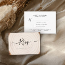 Rustic Tree Ring Wood Grain Wedding