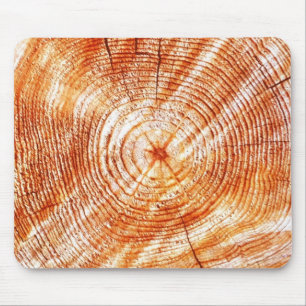 Rustic Tree Rings Wood Design Gifts Mouse Mat
