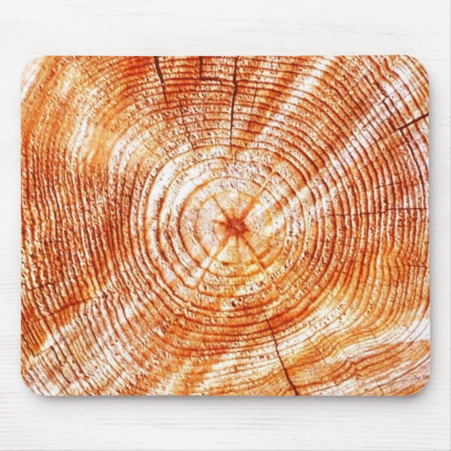Rustic Tree Rings Wood Design Gifts Mouse Mat (Front)