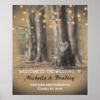Rustic Tree & String Lights Wedding