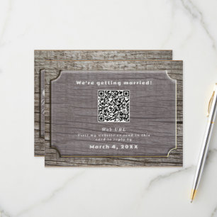 Rustic Tree texture RSVP Card