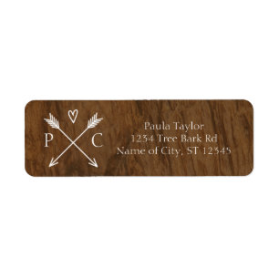 Rustic Tree Wedding Address Label