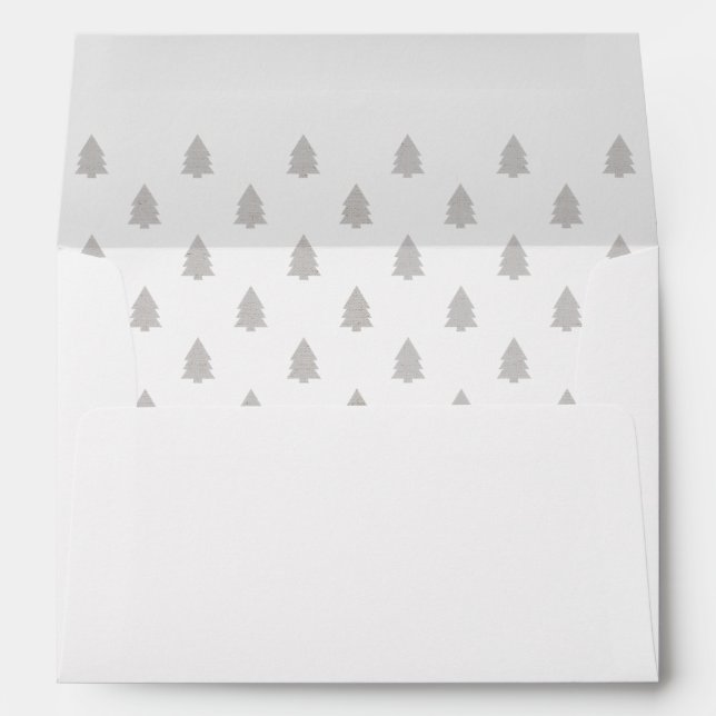 Rustic Trees Pre-Addressed Holiday Envelopes (Back (Bottom))