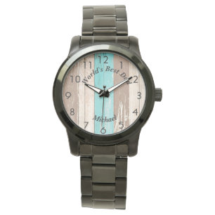 Rustic Tricolor Driftwood Personalised  Watch