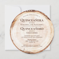 Rustic Triplets Girls Boys Quinceañera Quinceañero