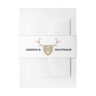 Rustic Trophy Grey Belly Band Invitation Belly Band