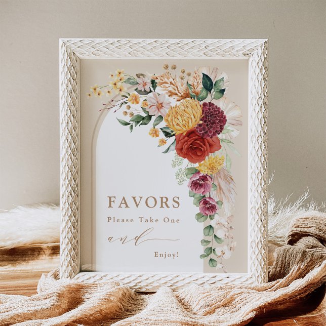 Rustic Tropical Bohemian Wedding Favours Sign (Creator Uploaded)