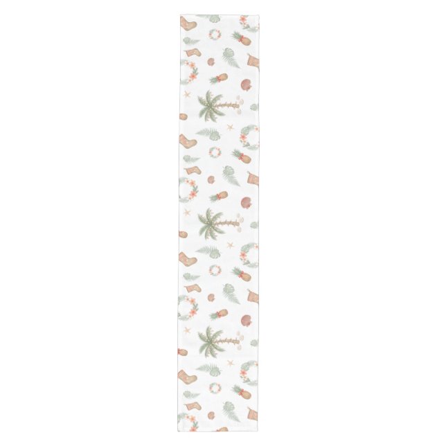 Rustic Tropical Christmas  Medium Table Runner (Front)