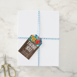 Rustic Tropical Palm Leaves Aloha Baby Shower Gif Gift Tags