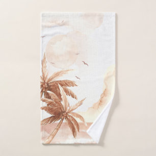 Rustic Tropical Palms Bath Towel Set