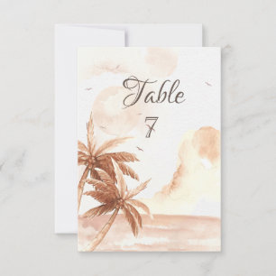 Rustic Tropical Palms Wedding Invitation