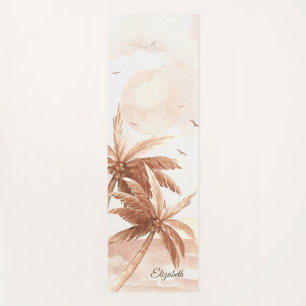 Rustic Tropical Palms Yoga Mat