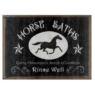 Rustic trotting horse cutting board