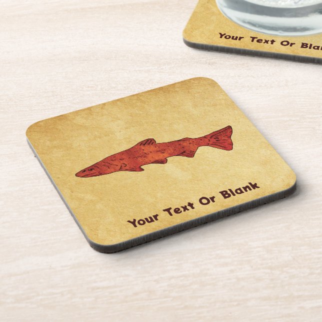Rustic Trout Coaster (Left Side)