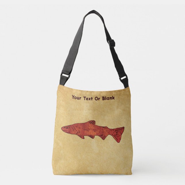 Rustic Trout Crossbody Bag (Front)