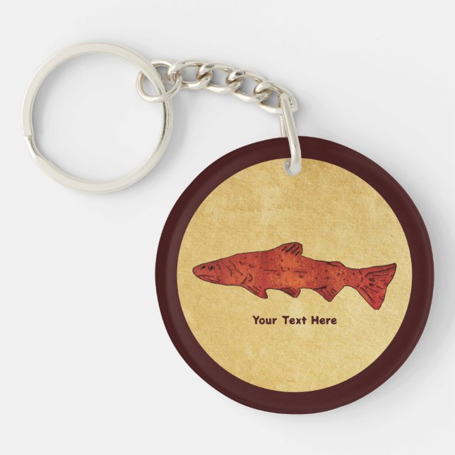 Rustic Trout Key Ring (Front)