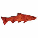 Rustic Trout Standing Photo Sculpture<br><div class="desc">A digital rendering of a trout,  facing left to right,  with an antique rustic look. A right to left twin of this is also available.</div>