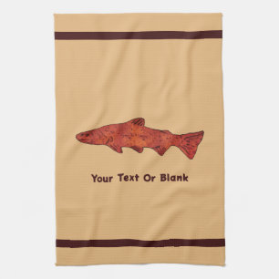 Rustic Trout Tea Towel