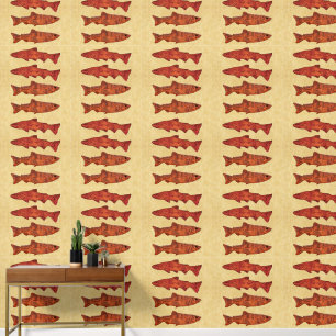 Rustic Trout Wallpaper