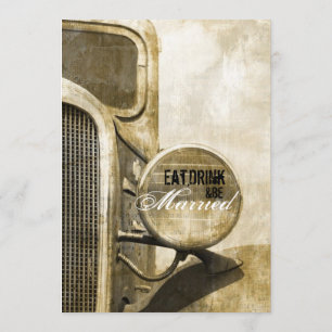 Rustic Truck Country farm Wedding Rehearsal Dinner Invitation