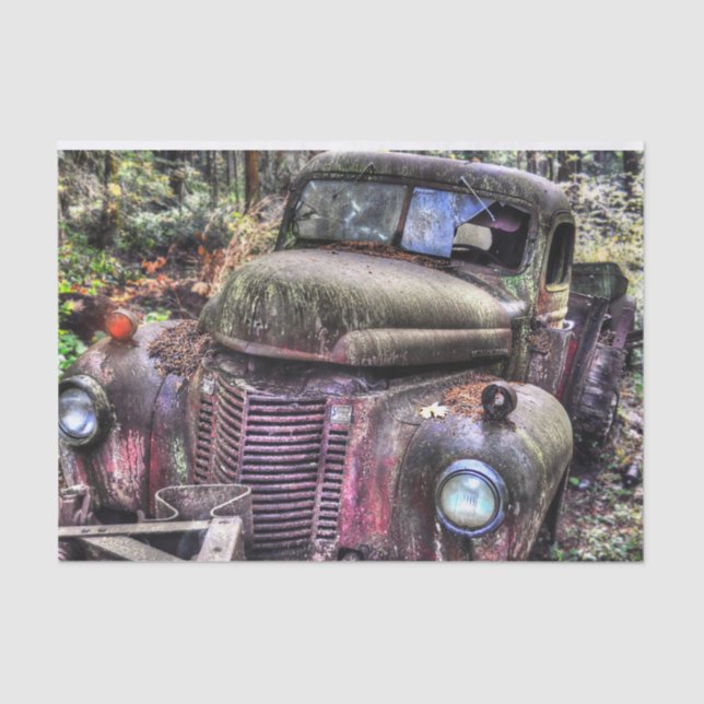 rustic truck tissue paper (Front)