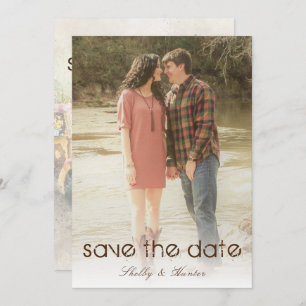 Rustic Truck Wedding Website Save The Date Photo Invitation