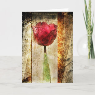 Rustic Tulip-Greeting Card