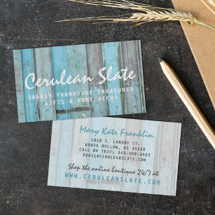 Faux Wood Grain Background Blank Business Cards