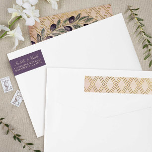 Rustic Tuscan Olive Branches Wedding Wrap Around Label