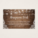 Rustic Twinkle Lights Wedding Honeymoon Fund Card<br><div class="desc">Rustic Twinkle Lights Wedding Honeymoon Fund / Honeymoon Wish Card. 
(1) For further customisation,  please click the "customise further" link and use our design tool to modify this template. 
(2) If you need help or matching items,  please contact me.</div>