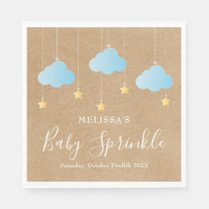 Rustic Twinkle Sprinkle Baby Boy Sprinkle / Shower Napkin