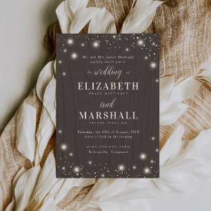 Rustic Twinkle Wedding Invitation