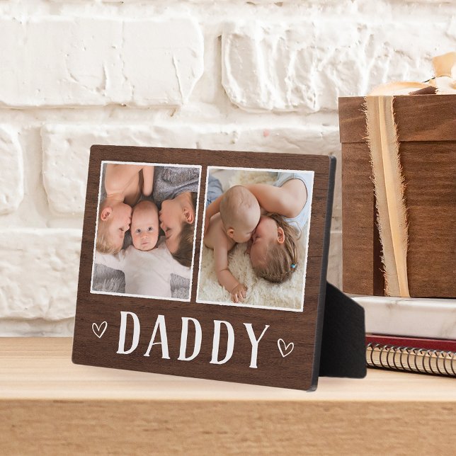 Rustic Two Photo Daddy Plaque (Creator Uploaded)