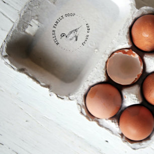 Rustic Typewriter Duck Egg Carton Stamp